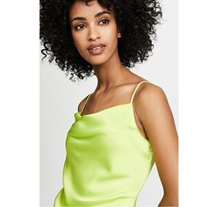 Shopbop Lime Green Satin Cami dress